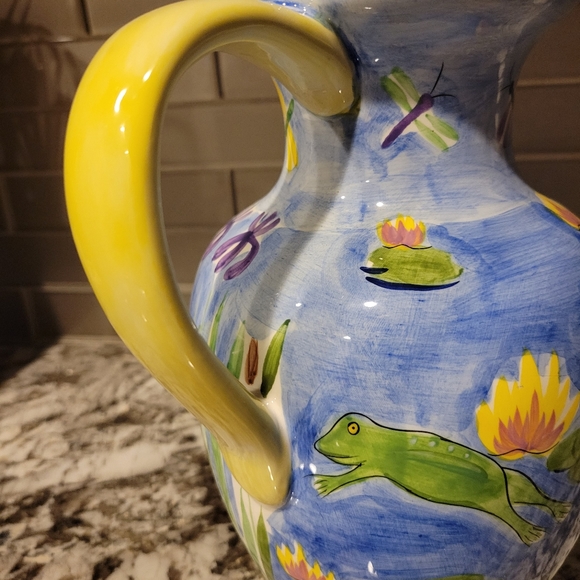 Handpainted Pitcher - Picture 3 of 4